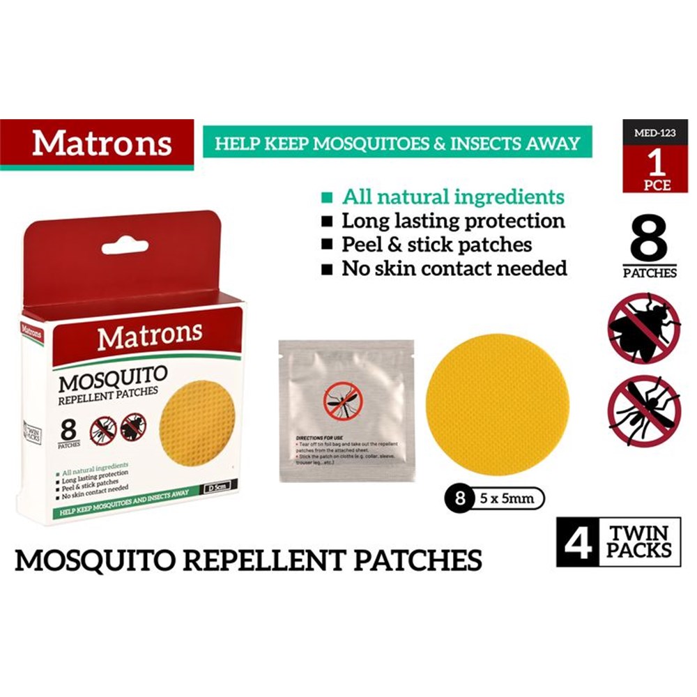 4pce Mosquito/Insect Repellent, 8 Patches
